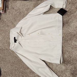 NWT white leather jacket size M/L